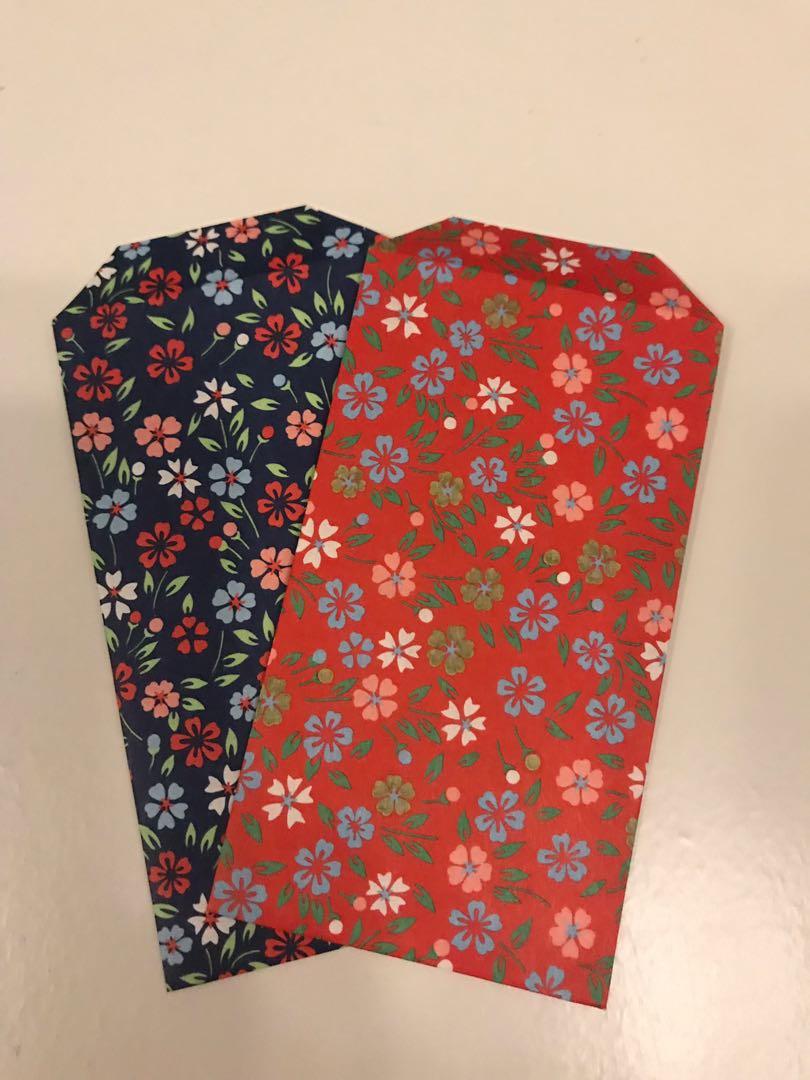 友禅千代紙自家製a 花利是封 一套兩款 興趣及遊戲 手作 自家設計 文具及工藝 畫作及印刷品 Carousell