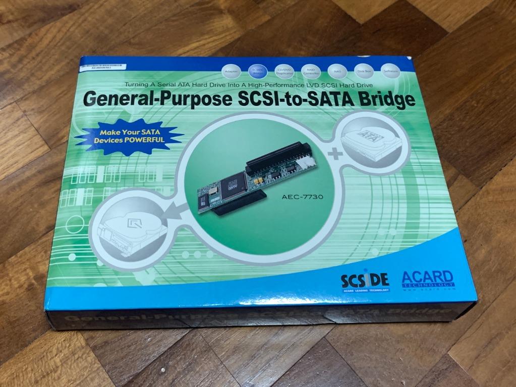 ACARD AEC7730A 68Pin LVD SCSI to SATA Bridge Adapter for HDD/SSD