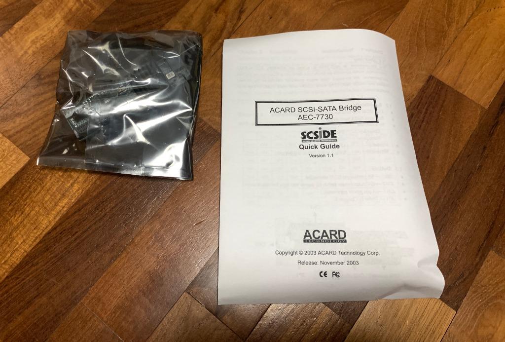 ACARD AEC7730A 68Pin LVD SCSI to SATA Bridge Adapter for HDD/SSD