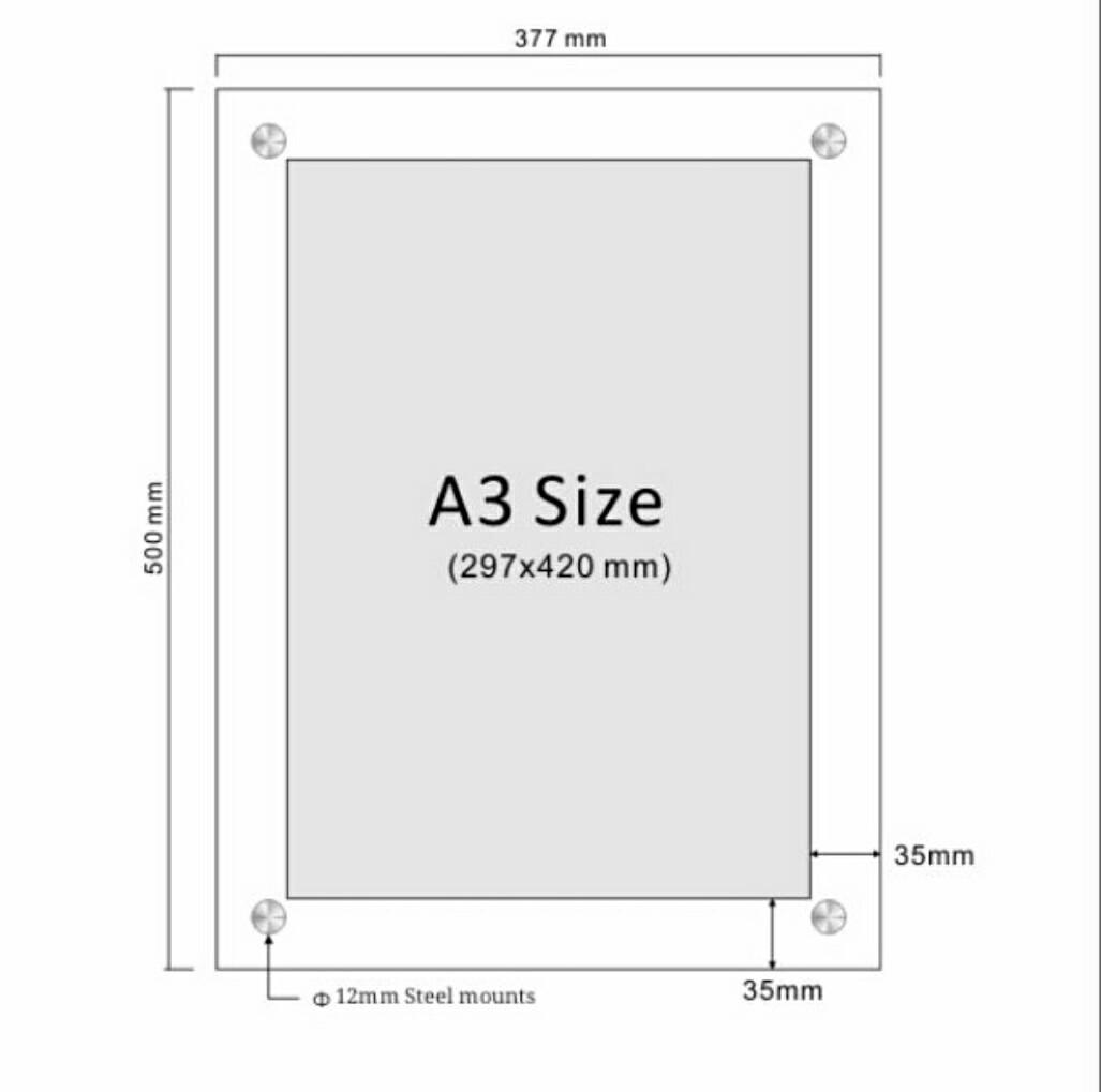 Acrylic Photo Frame A3 Size With rgb Light 3 set, Hobbies & Toys, Stationery & Craft
