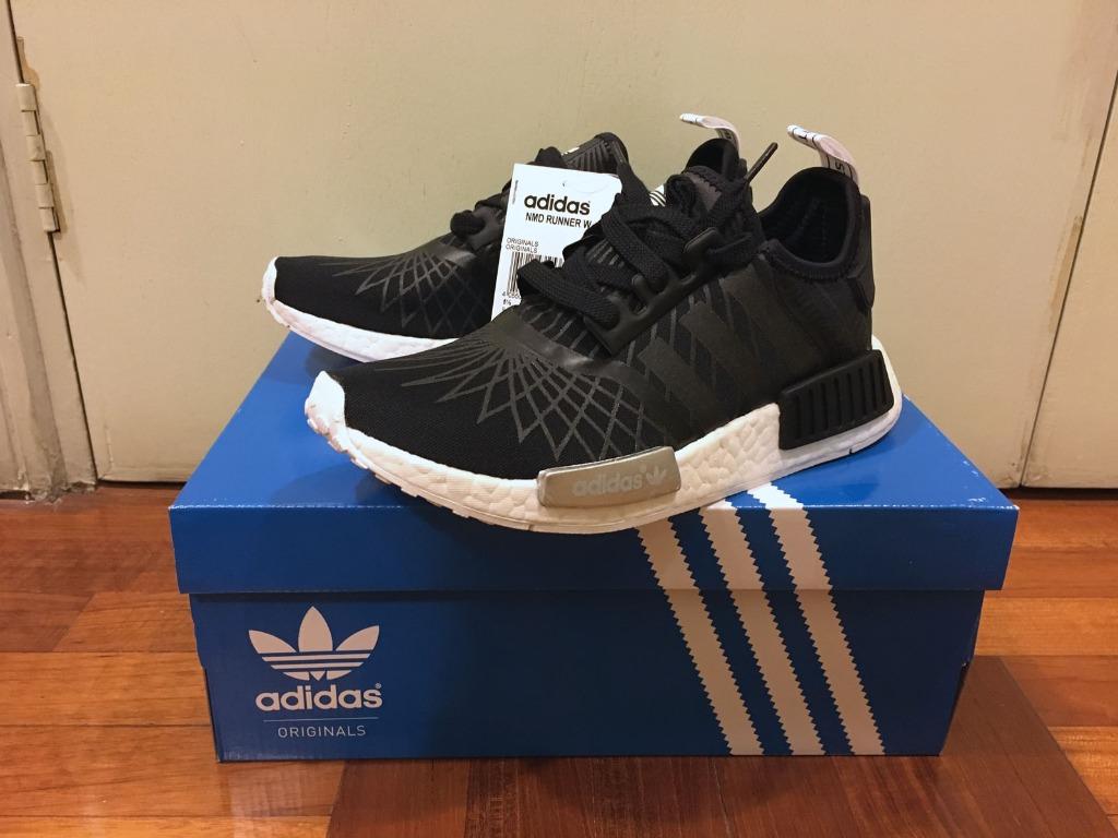 Womens adidas nmd black and pink online
