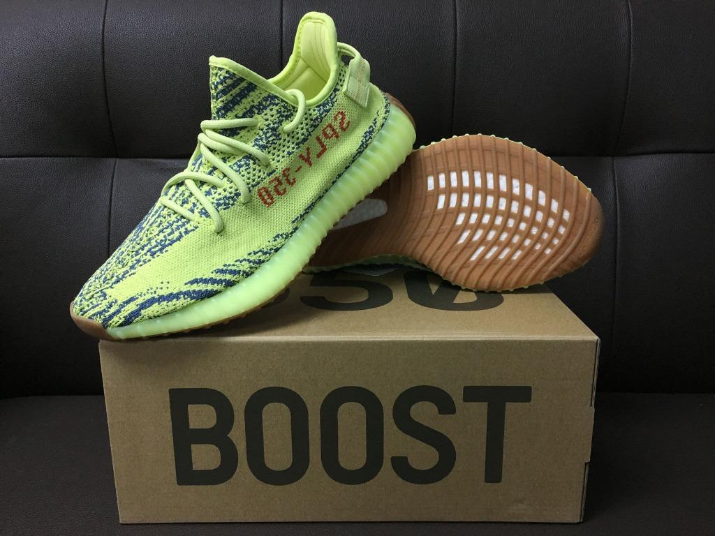 Adidas Yeezy Boost 350 V2 Semi Frozen Yellow B37572 Yebra Zebra