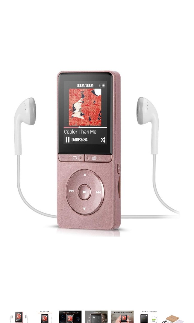 AGPTEK A20 8GB MP3 Player with FM Radio/Voice Recorder, 70 Hours