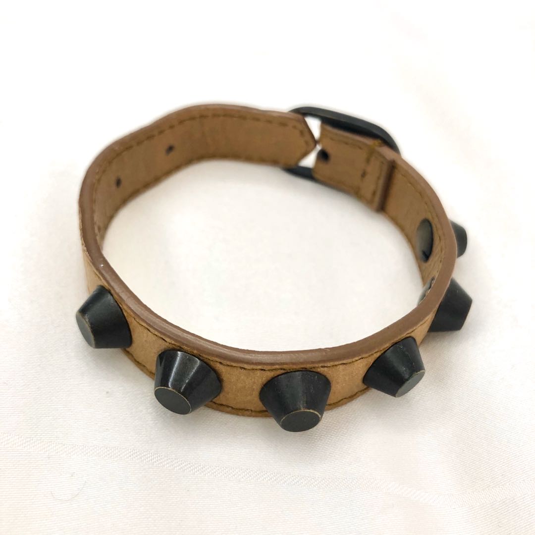 balenciaga studded leather bracelet