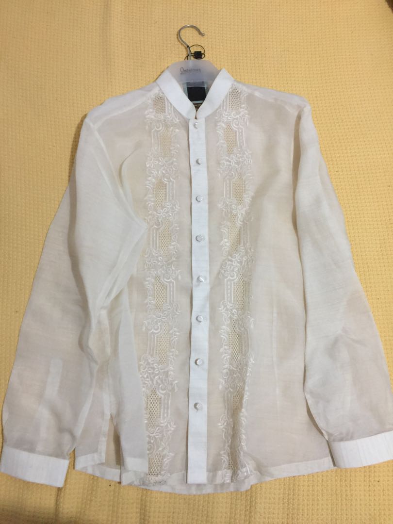 Barong Tagalog (Chinese Collar/Jusi Fabric), Men's Fashion, Tops & Sets