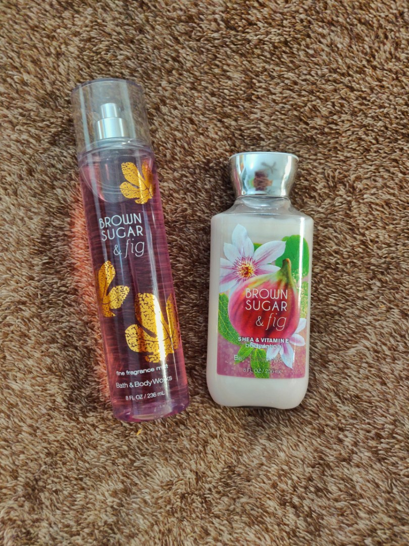 Bath & Body Works Brown Sugar and Fig Set, Beauty & Personal Care