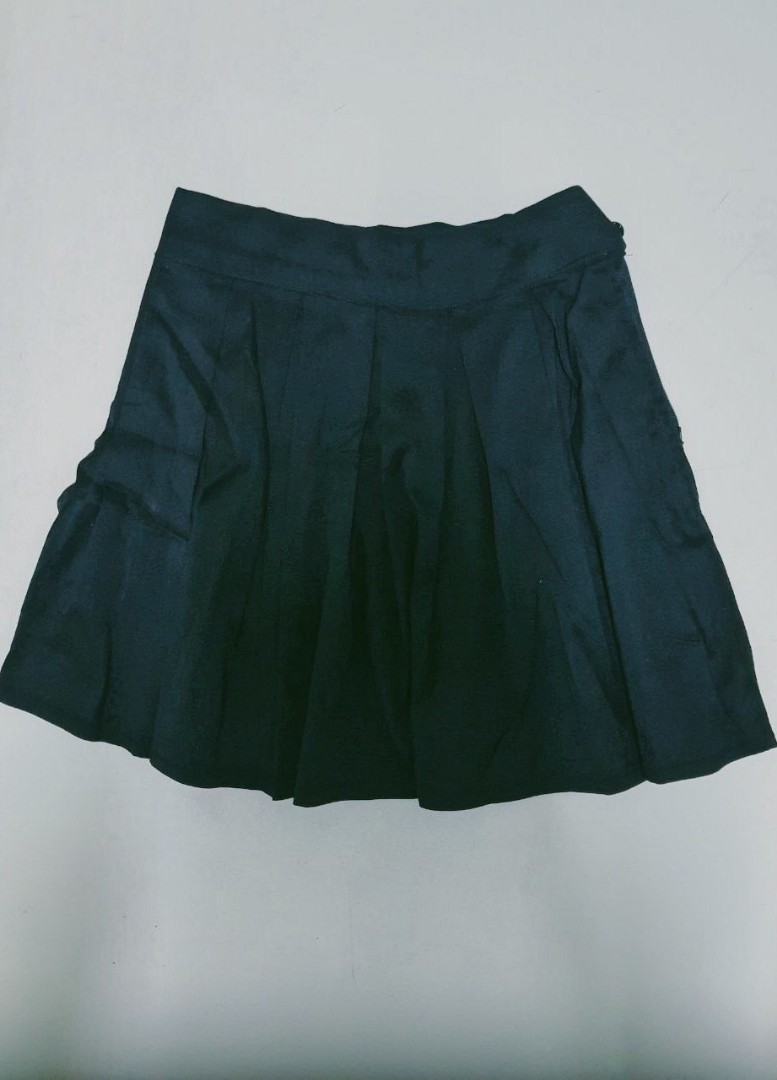 Black Korean pleated skirt, Women's Fashion, Bottoms, Skirts on Carousell