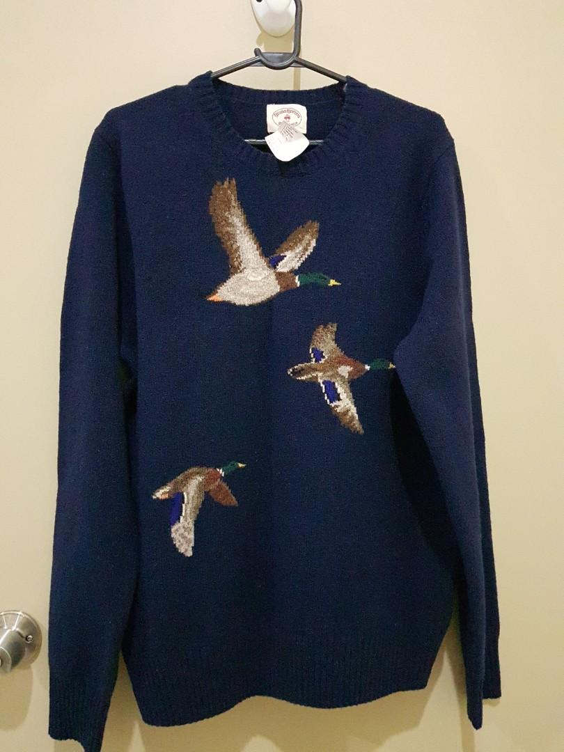 Brooks brothers duck intarsia crewneck 
