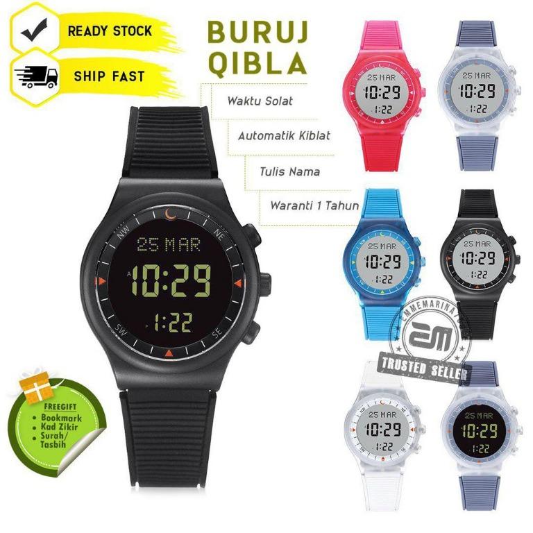 Free Shipping Jam Azan Jam Tangan Solat Kiblat Islamic Prayer Watch Buruj Qibla Buruj Watch Luxury Watches On Carousell