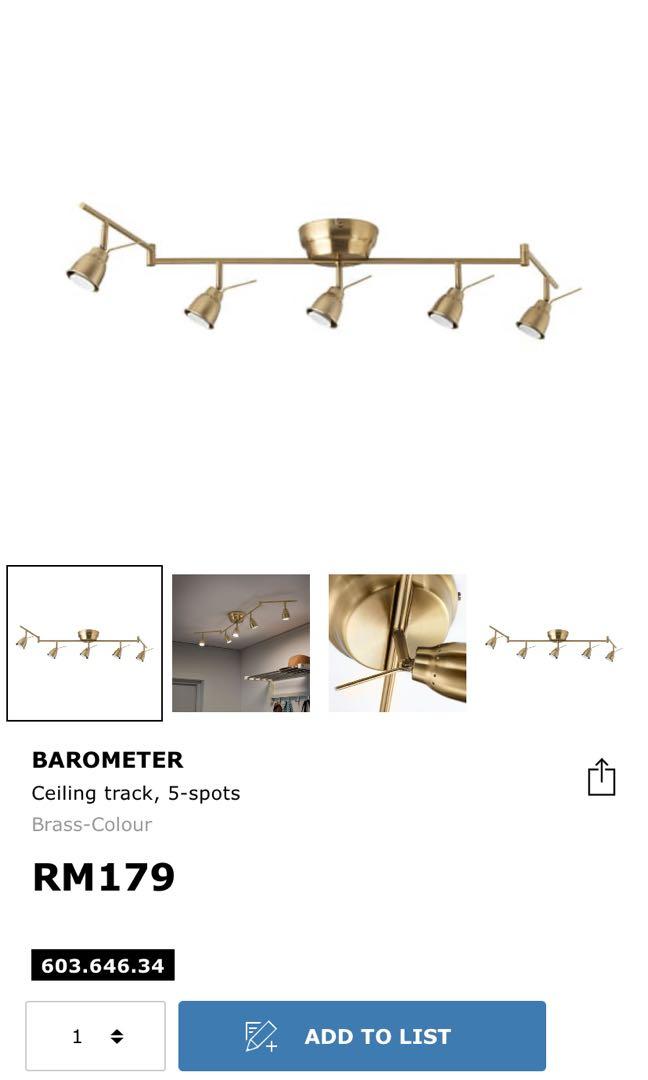 IKEA barometer ceiling lights, Furniture & Home Living, Lighting & Fans