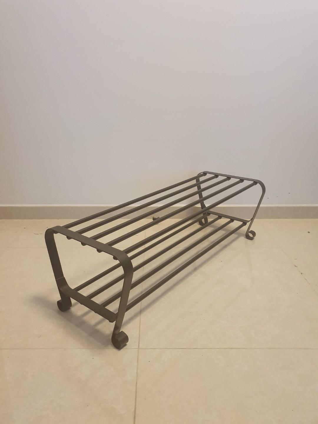 Ikea PORTIS Shoe rack, black, 90 cm, Furniture & Home Living, Furniture