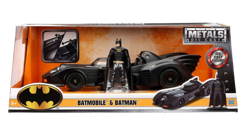 metals diecast batmobile and batman