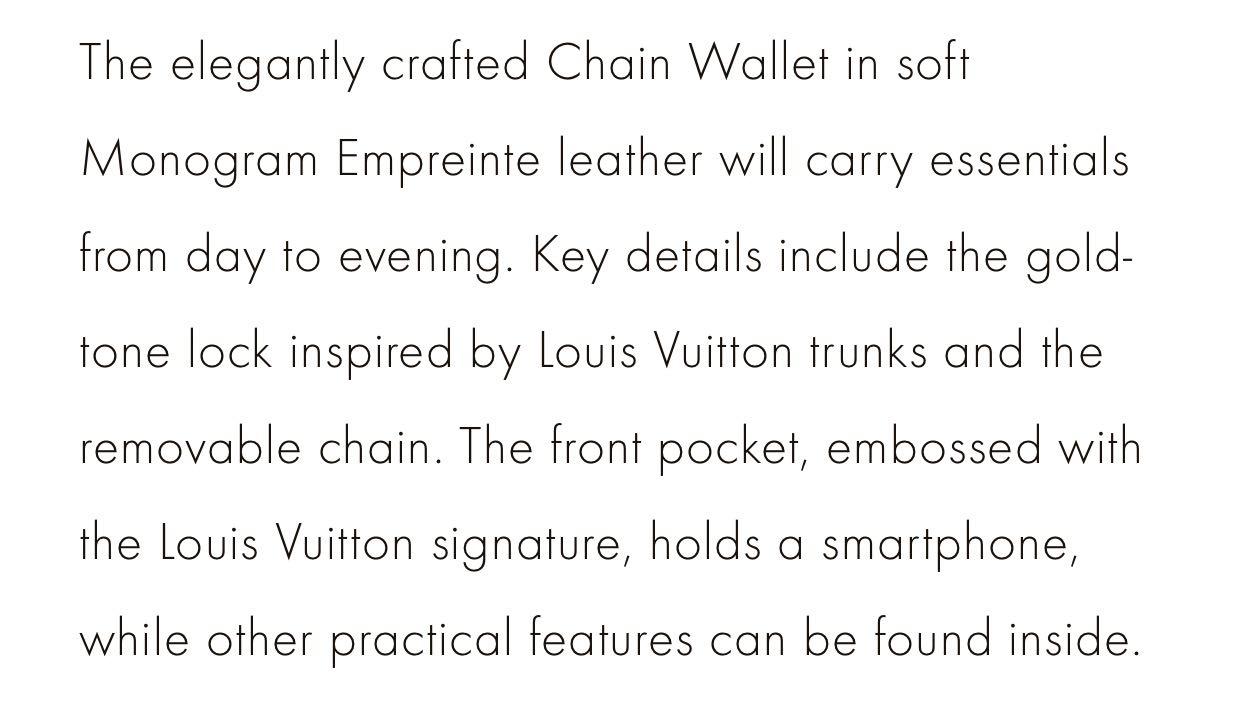 Louis Vuitton Vavin Chain Wallet M63398