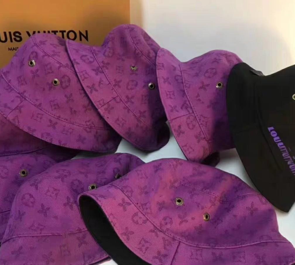 LOUIS VUITTON Monogram Illusion Reversible Bucket Hat Pink Purple 1281470