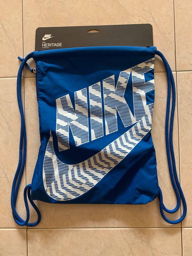Blue Nike Drawstring Bag