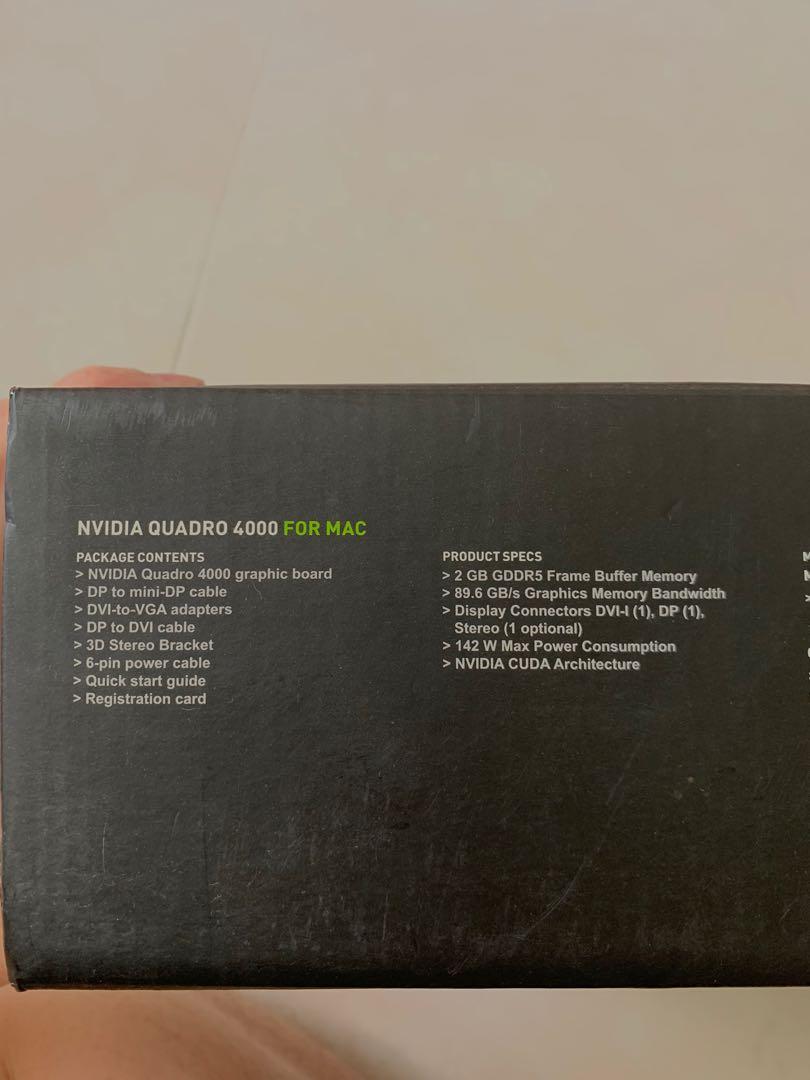 Nvidia Quadro 4000 For Mac Displayport Dvi Graphics Card Electronics Computer Parts Accessories On Carousell