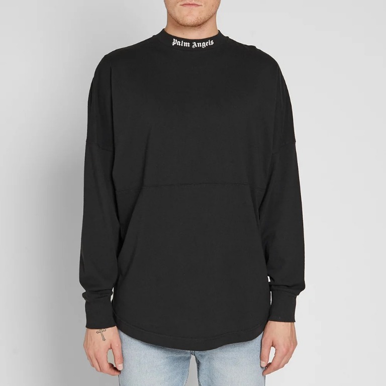 Palm angels long shop sleeve mock neck tee