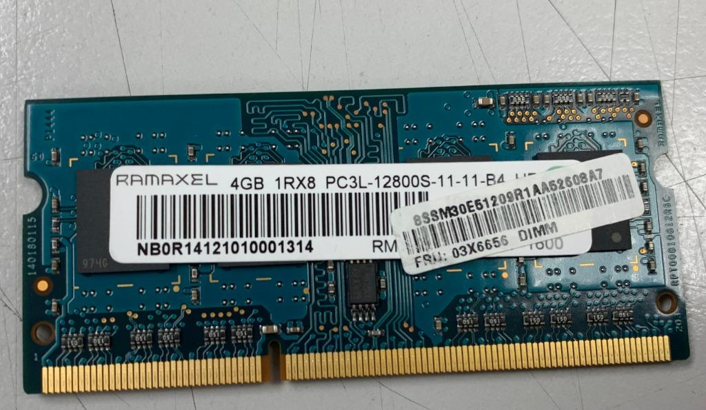 hostage mucus sugar Ramaxel DDR3 4GB 1Rx8 1600Mhz PC3L Notebook RAM, 電腦＆科技, 桌上電腦- Carousell