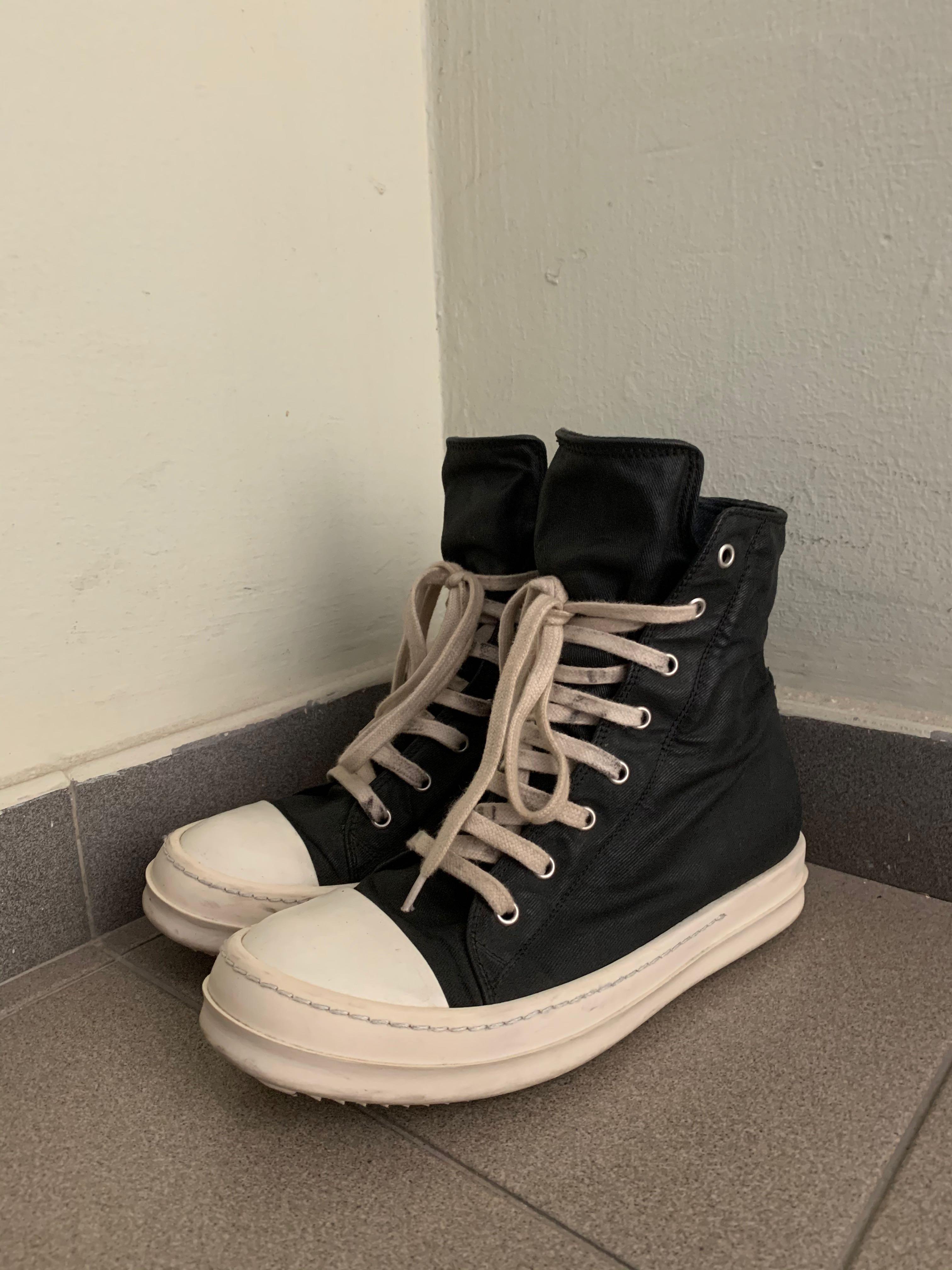 rick owens canvas sneakers
