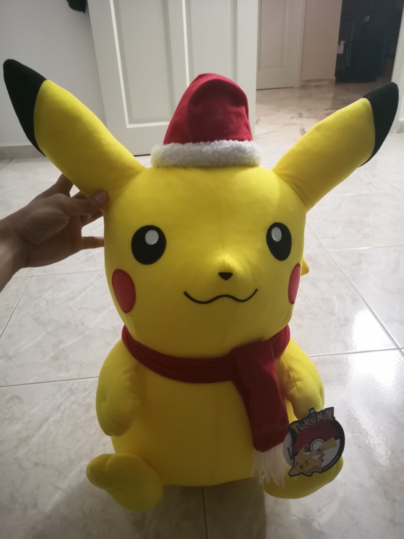 Santa pikachu plush cheap