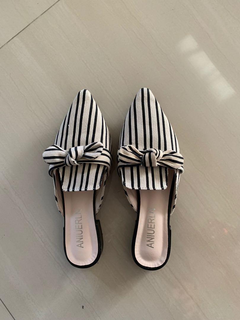 2 for $14) Striped Mules Shoes, Women's 