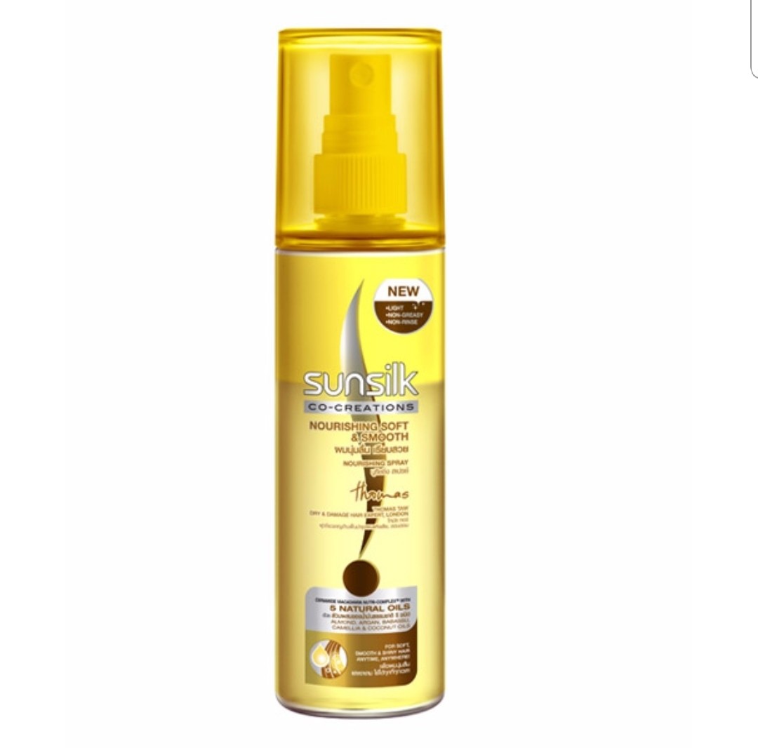 Sunsilk Co-Creations Nourishing Soft & Smooth Hair Oil Spray, Beauty &  Personal Care, Hair on Carousell