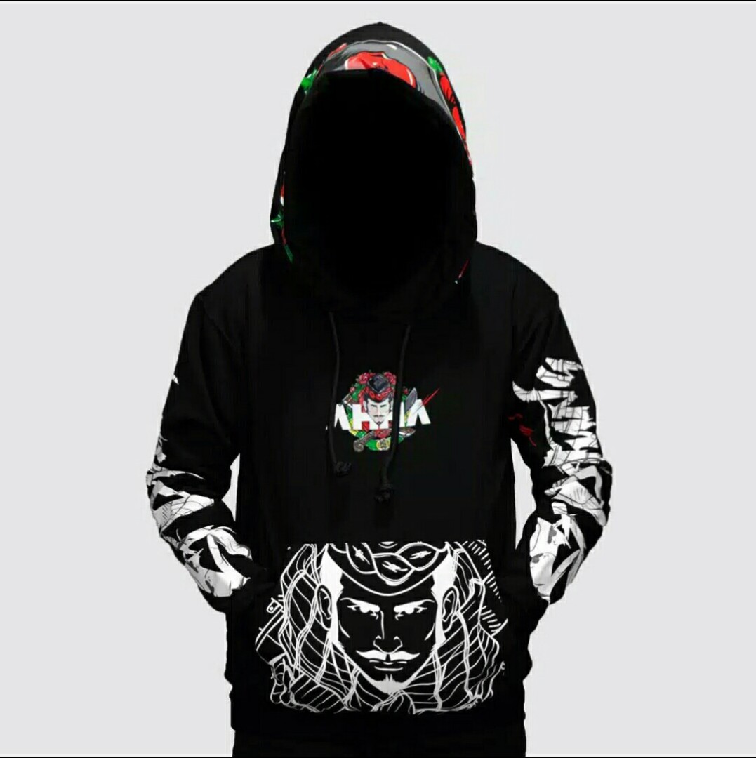 Sweater Hoodie AHHA ori Fesyen Pria Pakaian Baju Luaran di