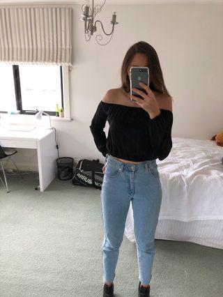 Black  off the shoulder top