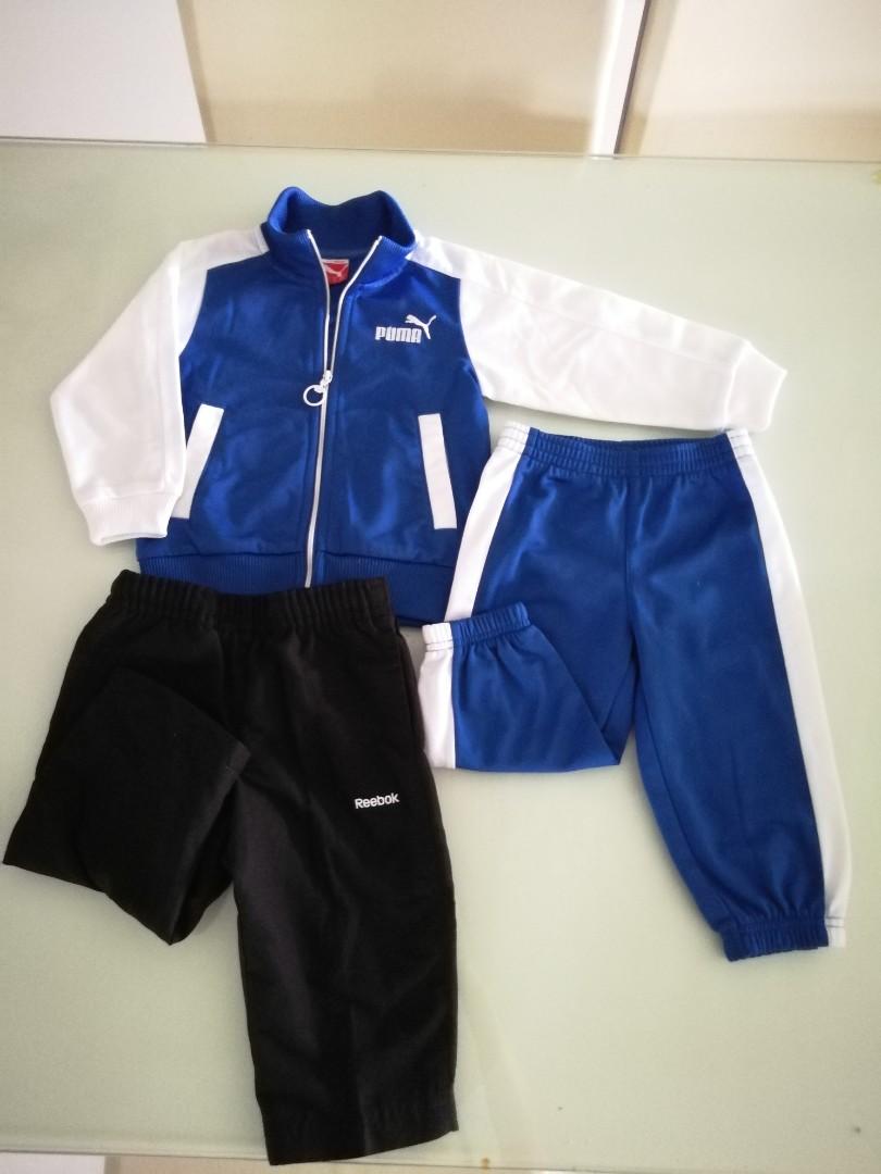 12 18M PUMA Baby Boy Jacket Pants Set TrackSuit and REEBOK TrackPants