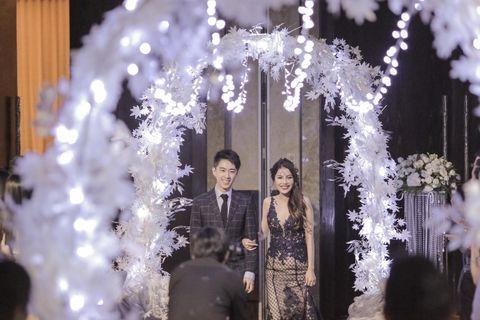 Winter wonderland wedding decoration at w hotel