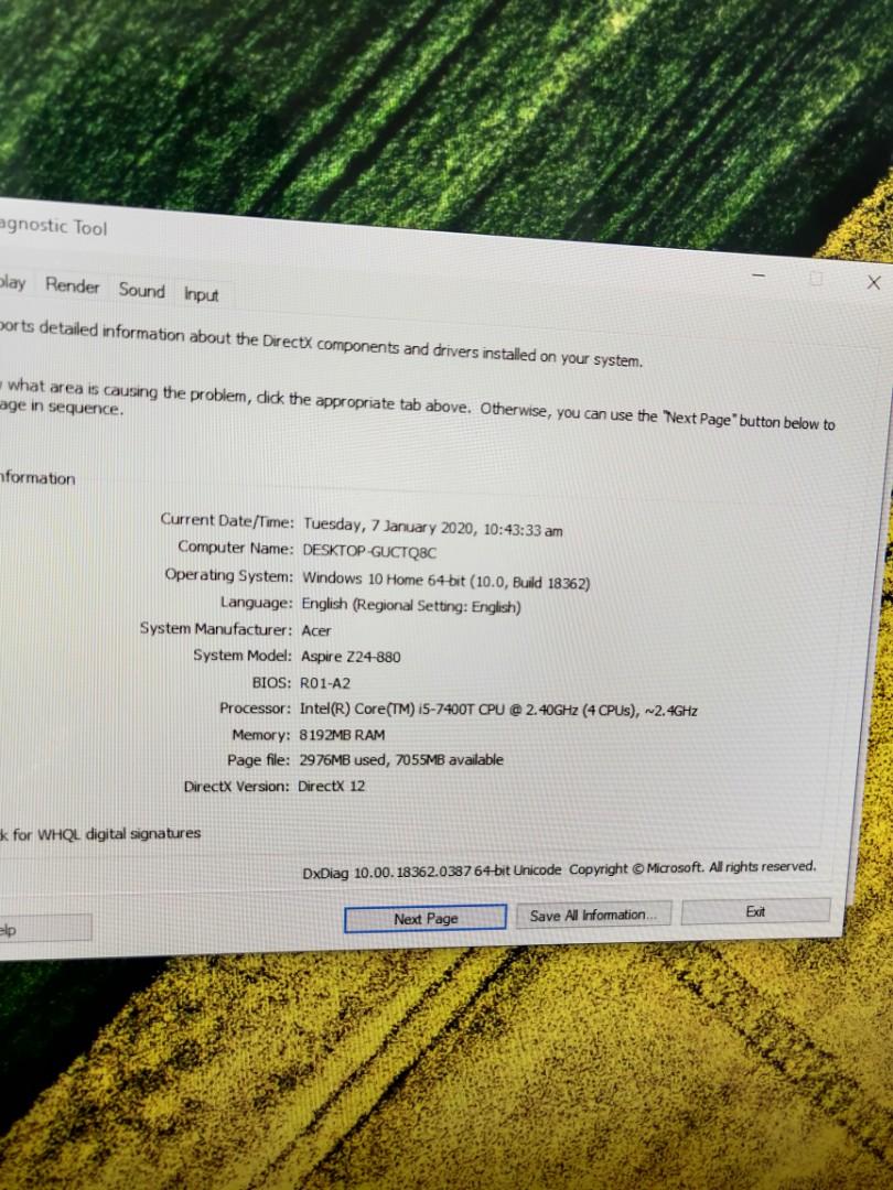 Acer Aspire Z24880 All In One Touch Screen PC, Computers & Tech, Parts