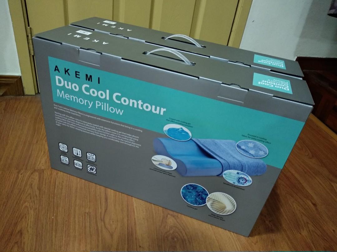 akemi memory foam duo cool contour pillow 2x Furniture Home