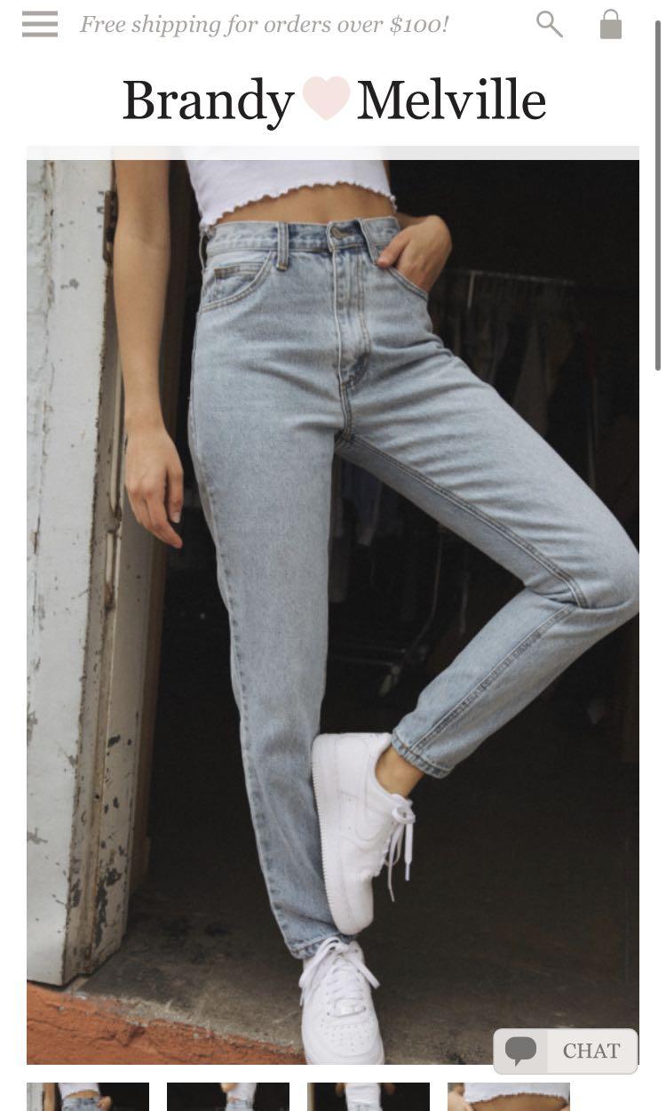 Brandy Melville Jane Mom Jeans Women s Fashion Bottoms Jeans Leggings on Carousell