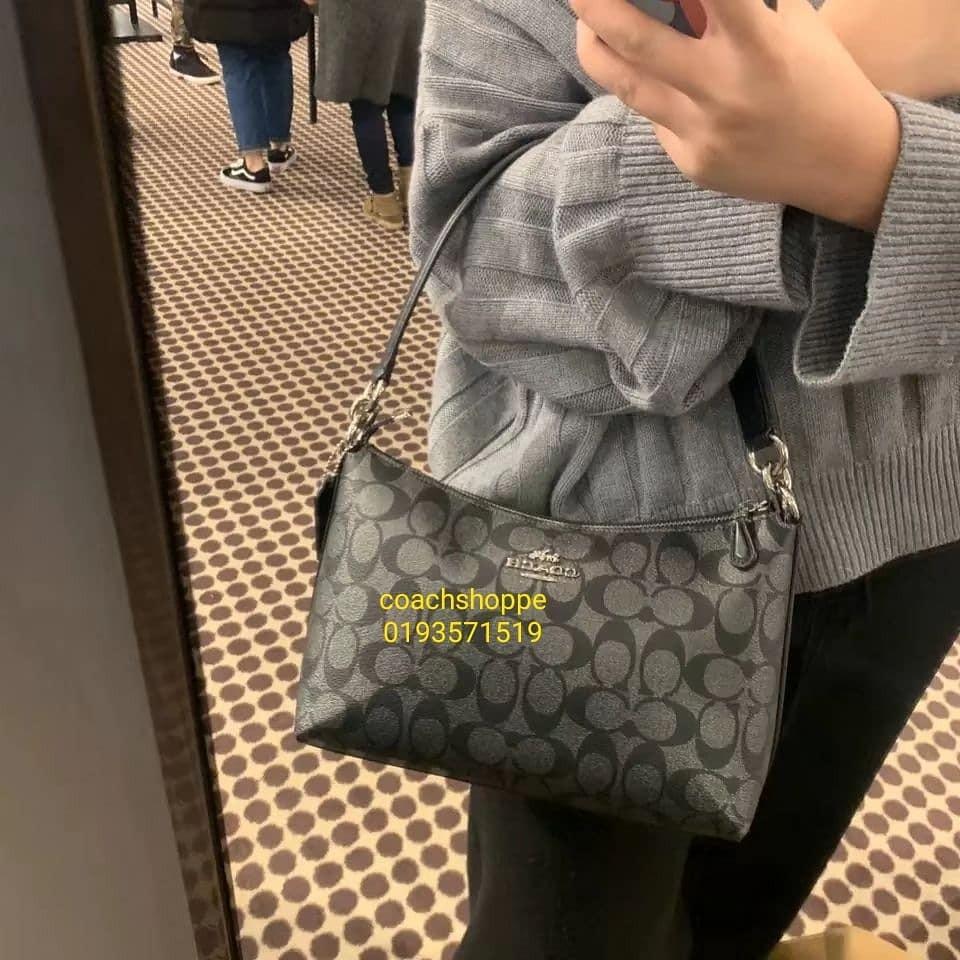 coach lewis shoulder bag in signature canvas