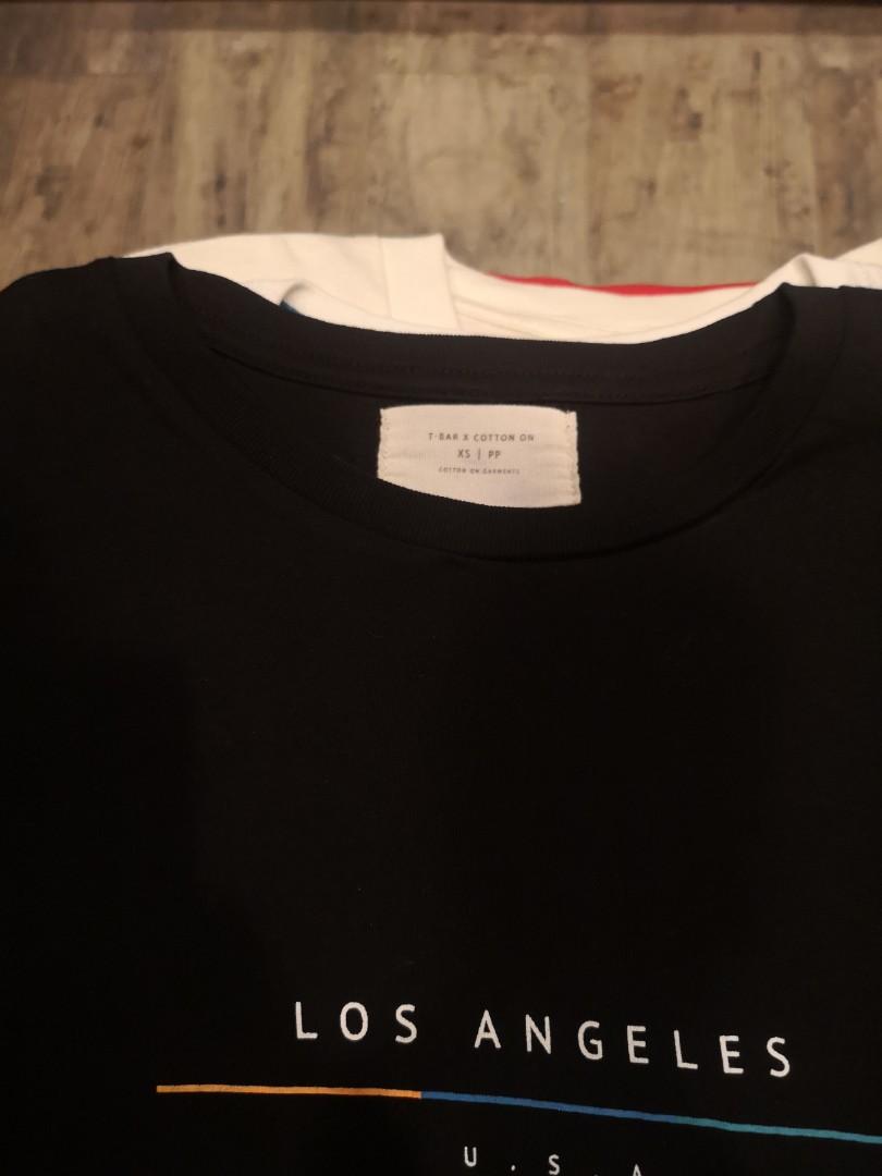 Cotton On Los Angeles USA T bar, Men's Fashion, Tops & Sets, Tshirts