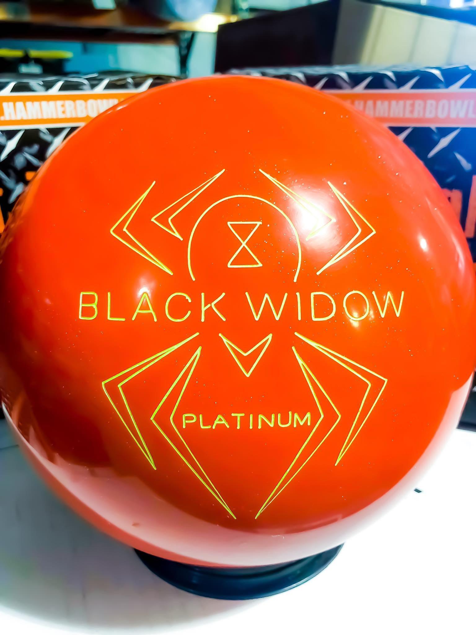 NEW 15lb Hammer Black Widow Platinum Orange Sparkle Bowling Ball 