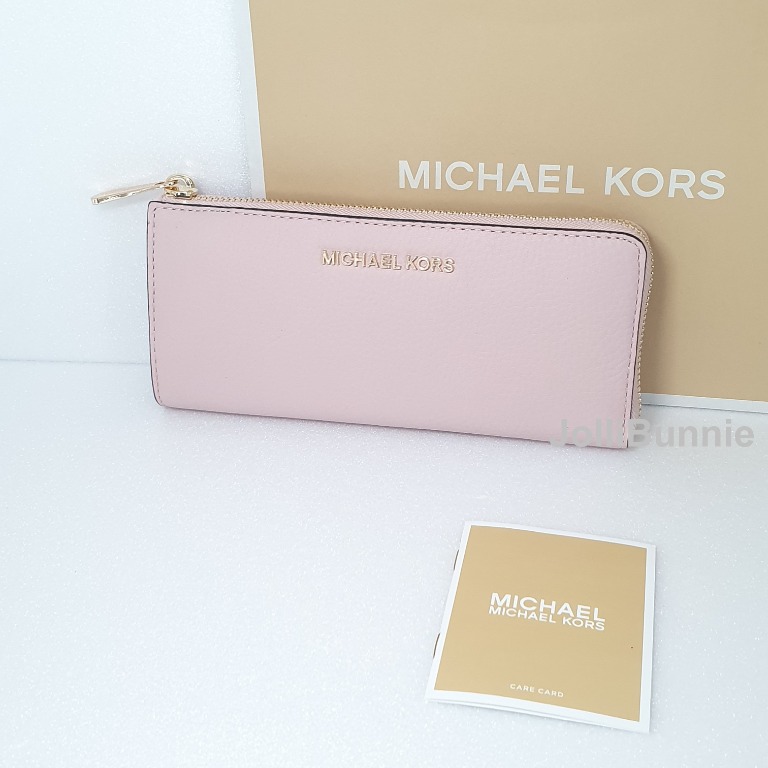 Michael kors jet set travel large three quarter zip wallet sale