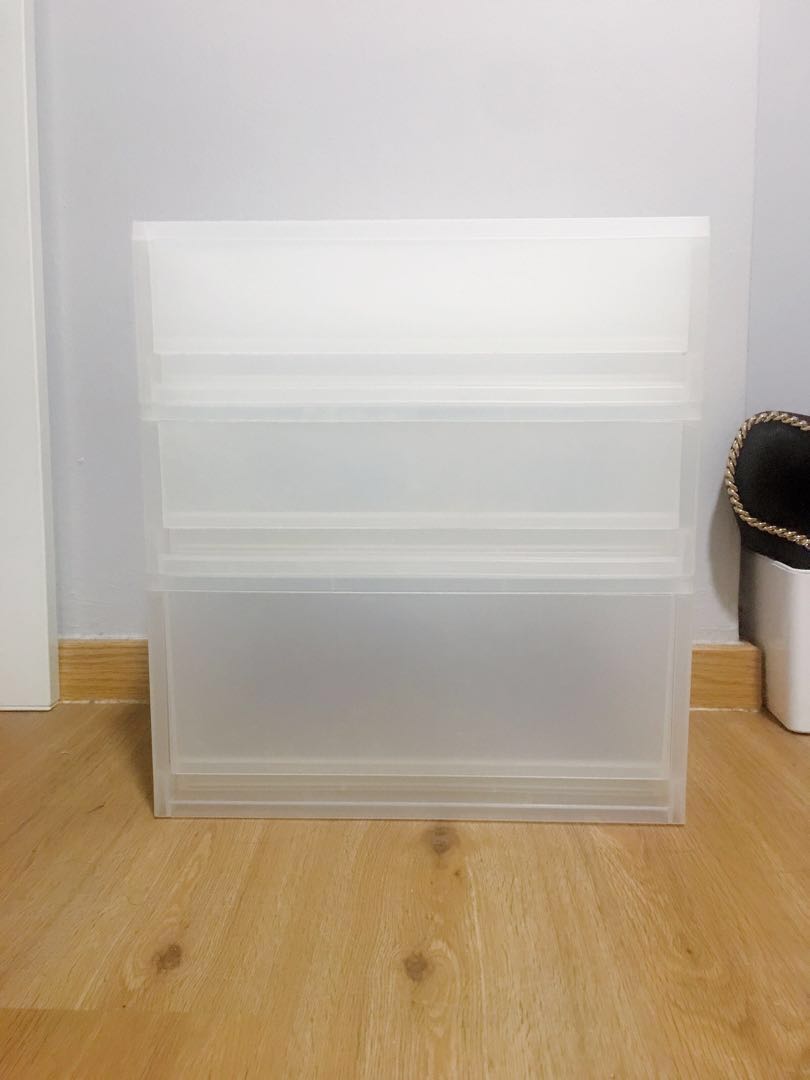 Muji storage boxes3 units, Furniture & Home Living, Home Improvement