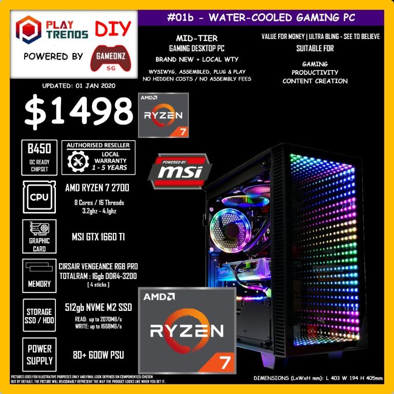 R7 2700x best sale gtx 1660 super