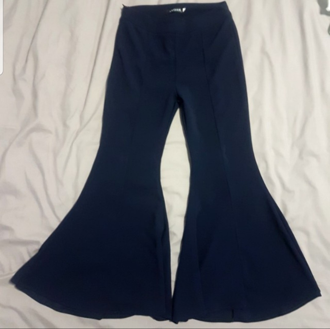 Navy Blue Bell Bottom Pants, Women's Fashion, Bottoms, Other Bottoms on ...