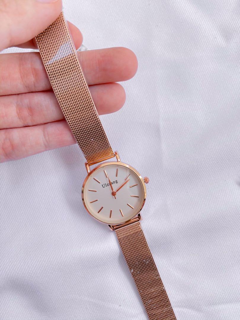 NEW Ulzzang Rose Gold Metal Watch Women s Fashion Watches