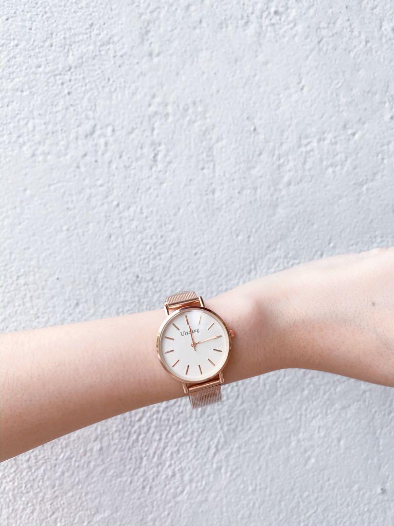 Ulzzang watch hot sale rose gold