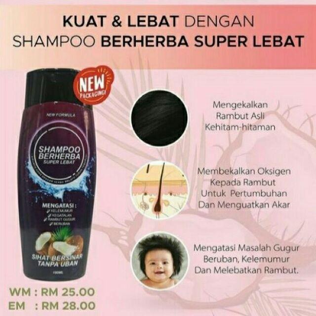 Uj Dherbs Shampoo Super Lebat Latest Packaging Health Beauty Hair Care On Carousell