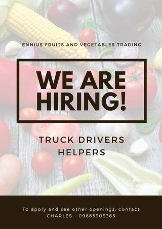 TRUCK DRIVERS and HELPERS like YOU!