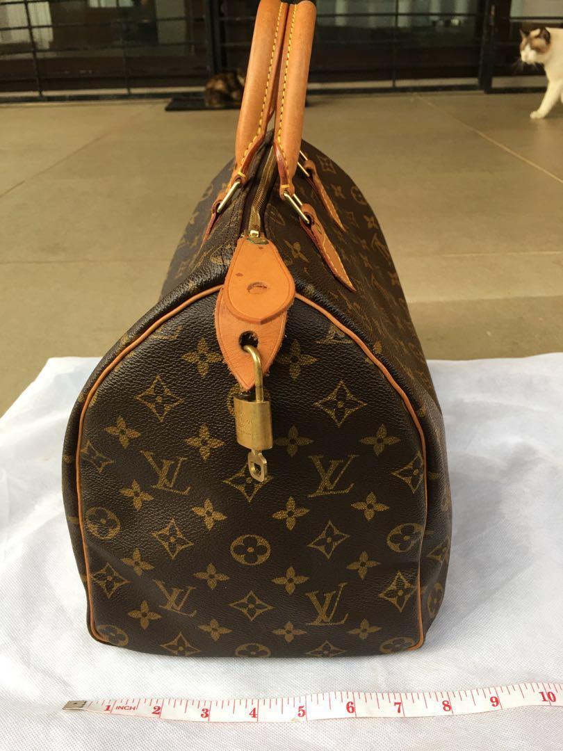 Authenticated Used Louis Vuitton Speedy 35 Monogram M41524 Handbag Canvas  Nume SP1919 LOUIS VUITTON Ladies Boston Bag Brown 