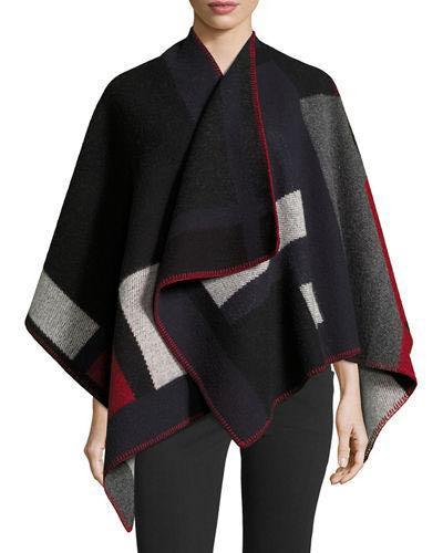 burberry mega check cape