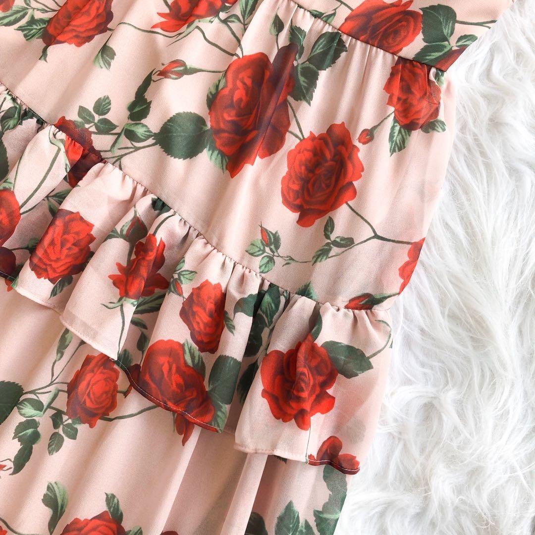 BCBG La Rosa Tiered Maxi Dress