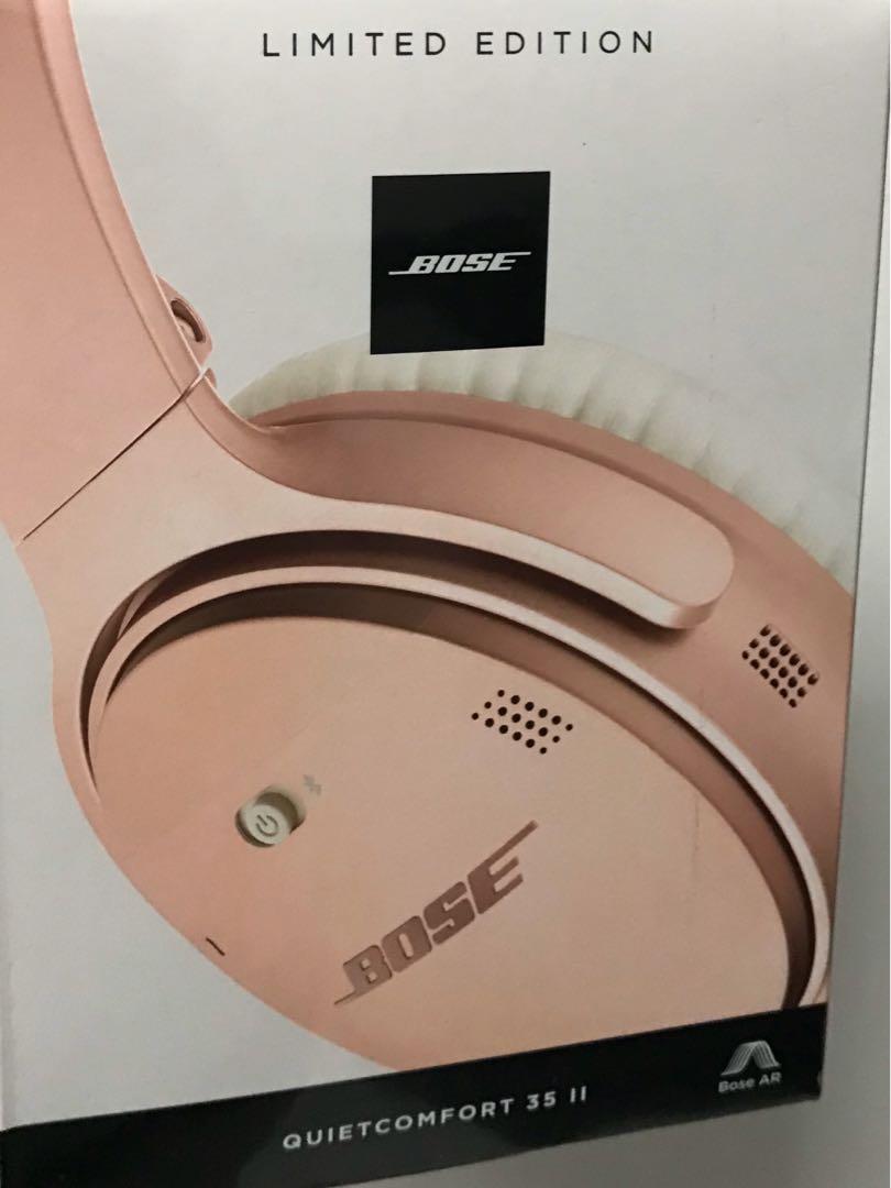 Bose Quietcomfort 35 Ii Wireless Bluetooth Headphones Noise Cancelling Enabled With Bose Ar Gold Rose Electronics Others On Carousell