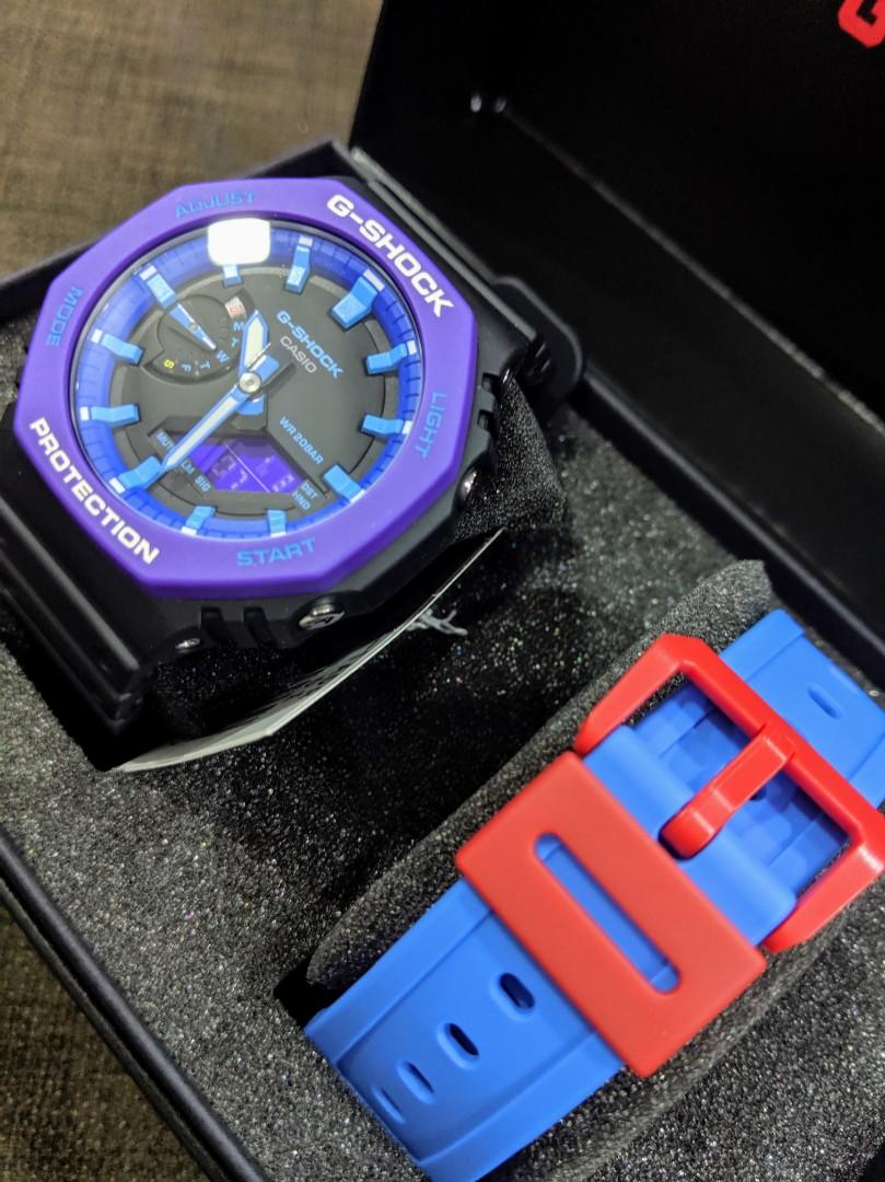 Casio G-Shock Black \u0026 Purple Edition GA-2100THS-1ADR GA-2100 ga2100 2100ths  THS, Mobile Phones \u0026 Gadgets, Wearables \u0026 Smart Watches on Carousell