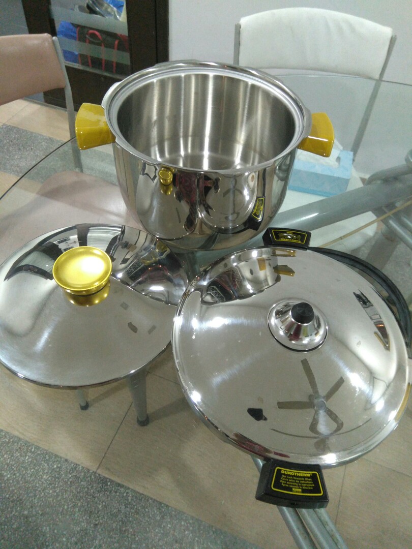 Durotherm Stainless Steel Pressure Cooker Stock Pot, TV & Home